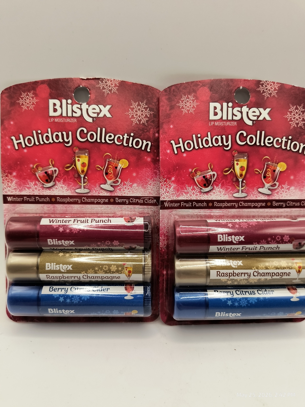 Blistex Holiday Collection Lip Balm Trio - Winter Fruit Punch Berry Citrus Cider